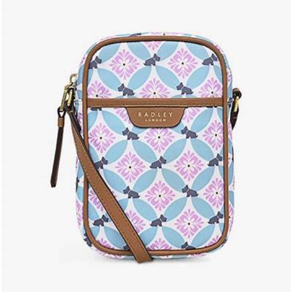 RADLEY LONDON Willow Walk Medium Geo Phone Crossbody With Leather Trim. NWT
